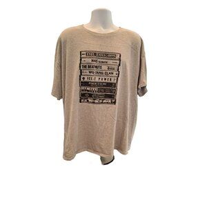 Gildan Hip-Hop Mens Graphic T-Shirt Grey 3XL Loose Fit Short Sleeve Street Wear